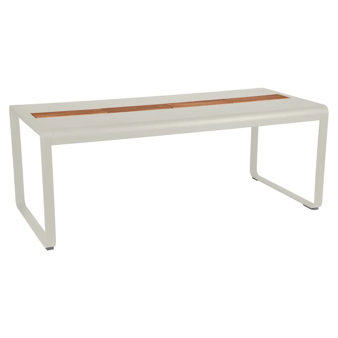 Fermob Bellevie BELLEVIE TABLE 196X90 AVEC RANGEMENTS  COTE RAINURE